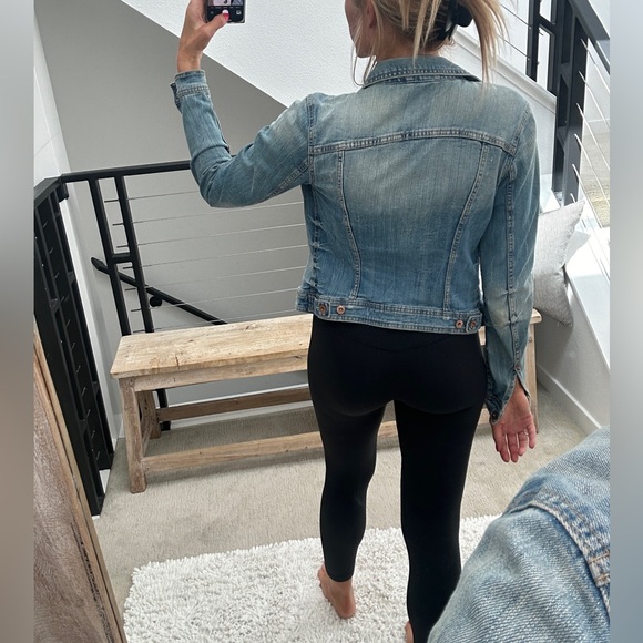 H&M denim blue Jean button up jacket fall winter casual country western party 6 - Picture 7 of 12